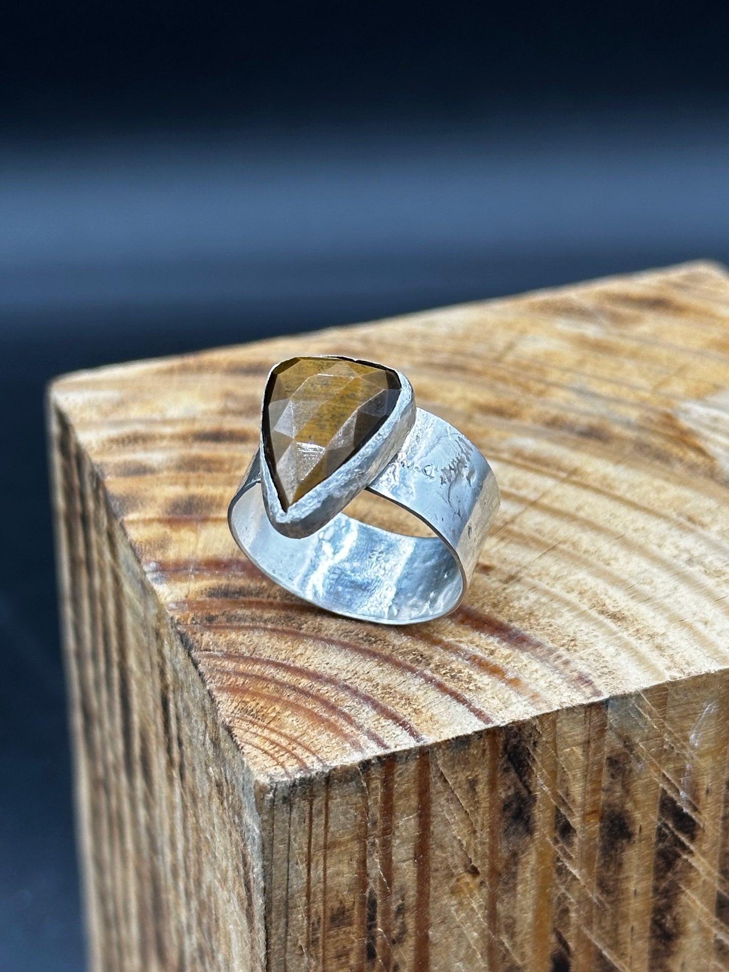 Anello argento 925 occhio di tigre