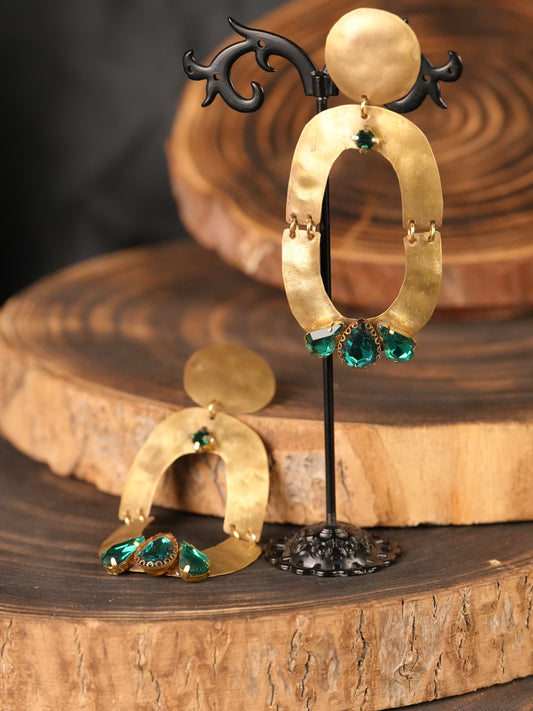 Orecchino Green oval