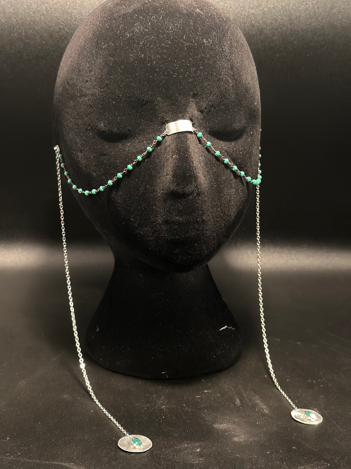 Face chain Traditional argento