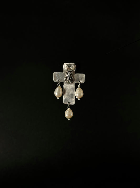 Orecchini Cross Pearl's