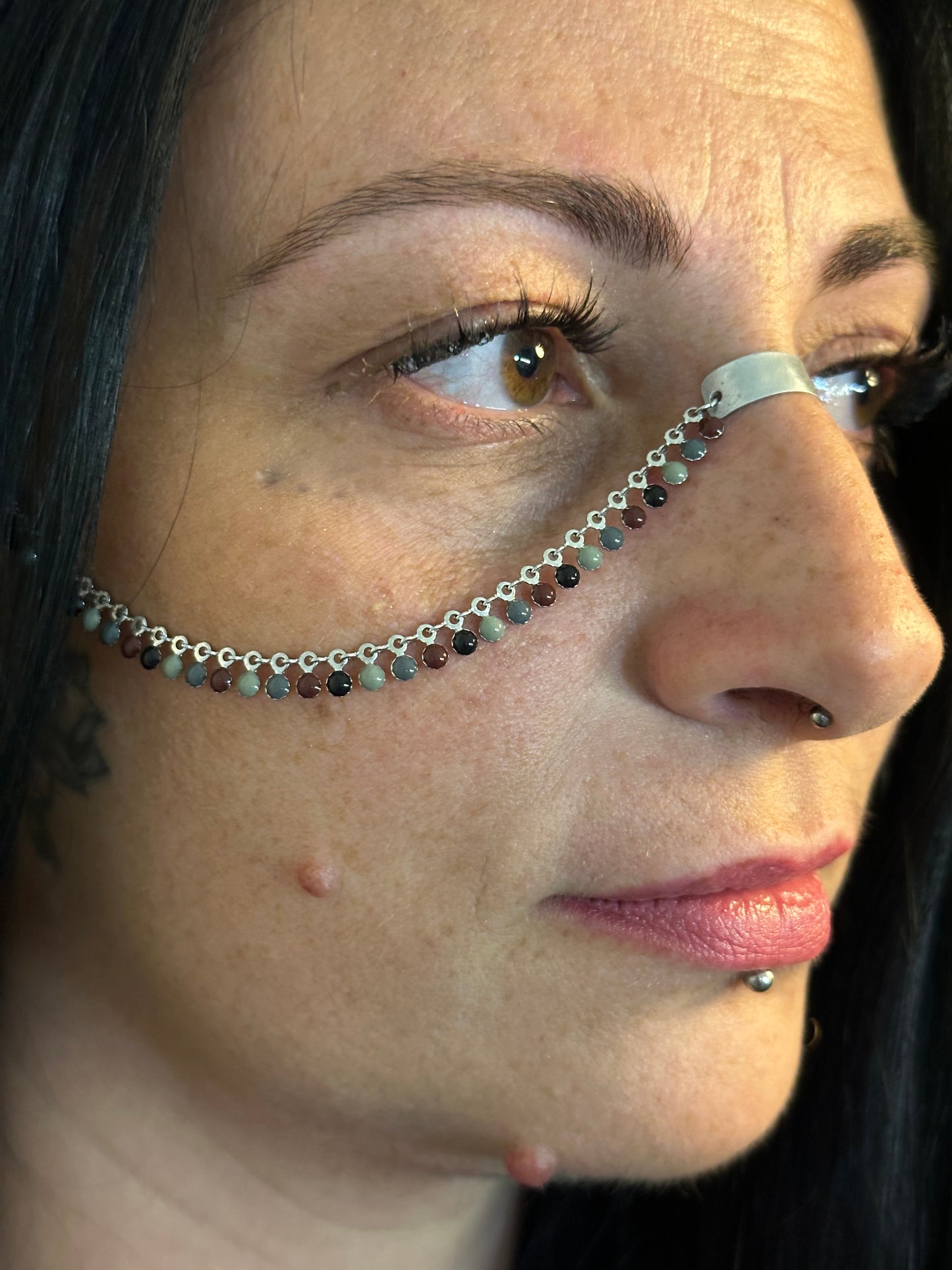 Face chain Argento