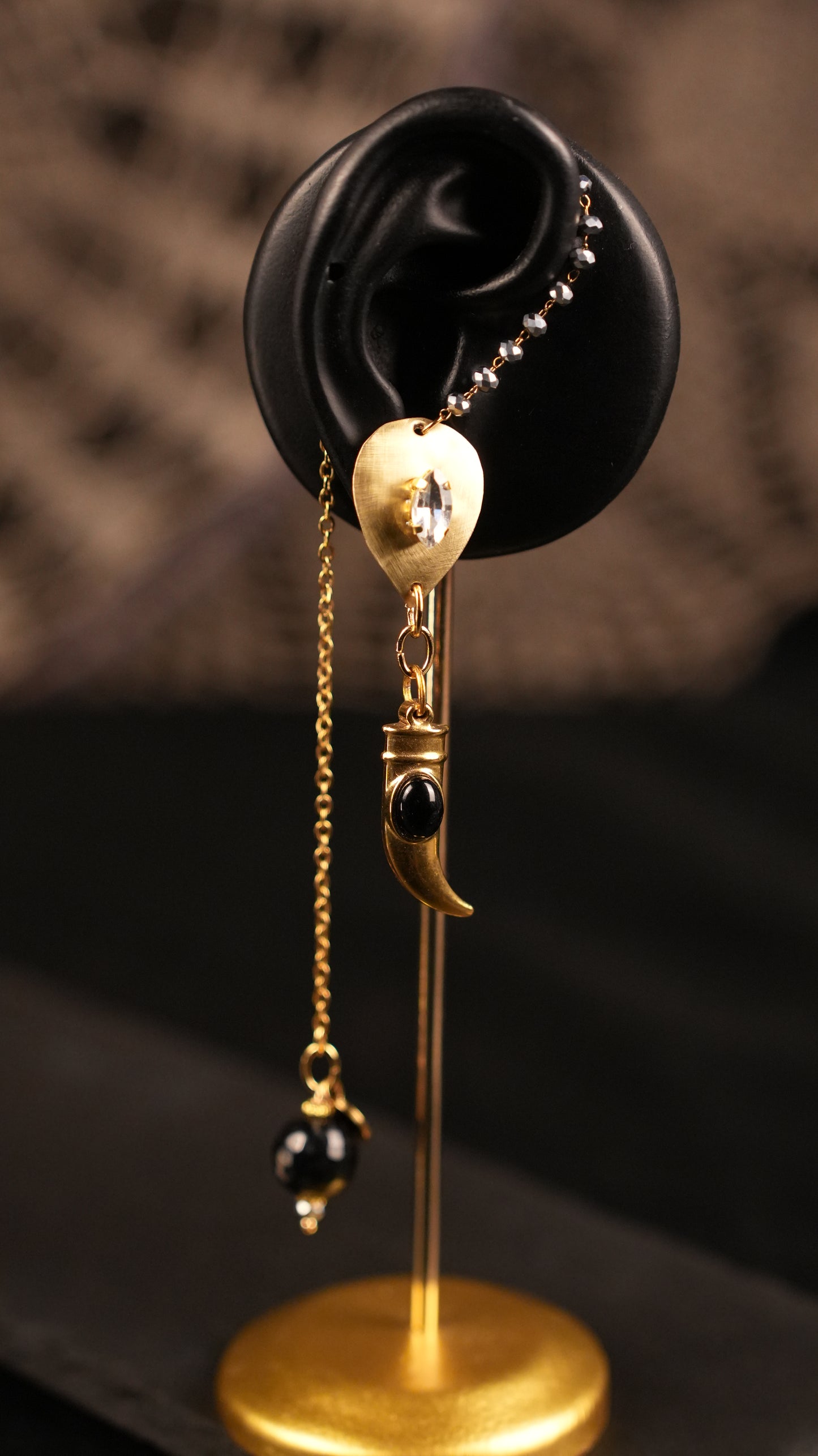 Mono orecchino “Kaan chain”