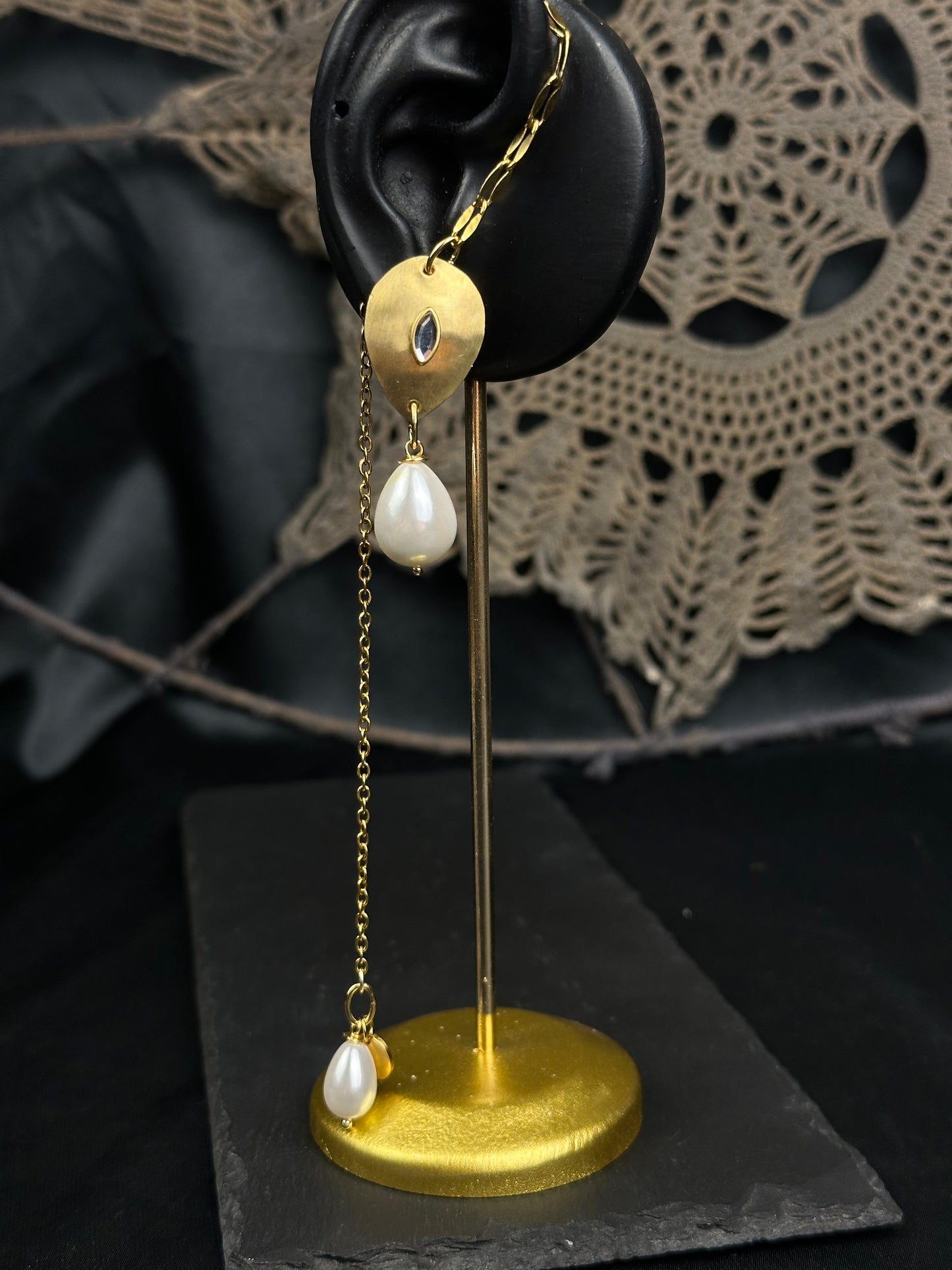 Mono orecchino “Kaan chain”