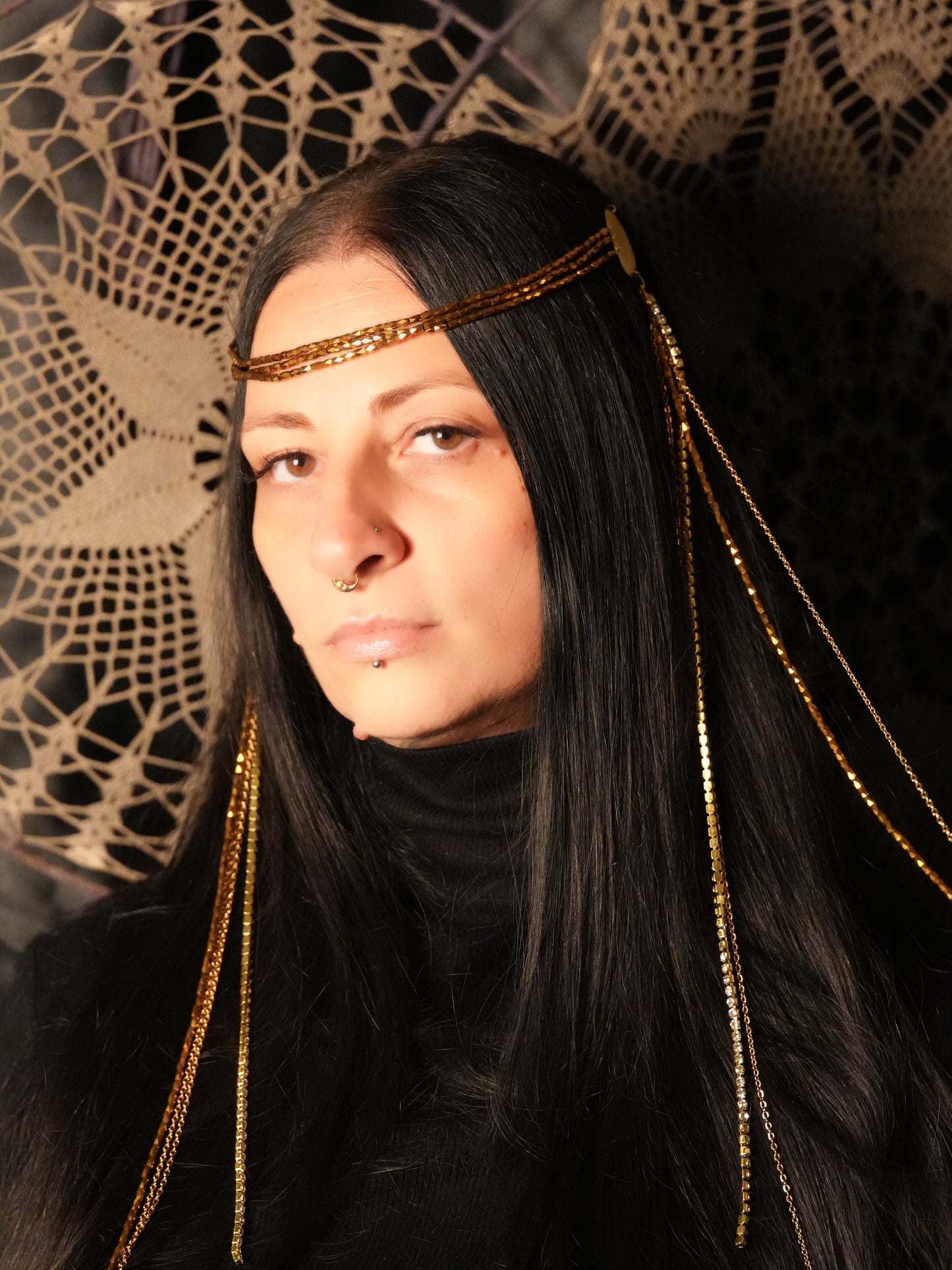 Head chain Curly hair