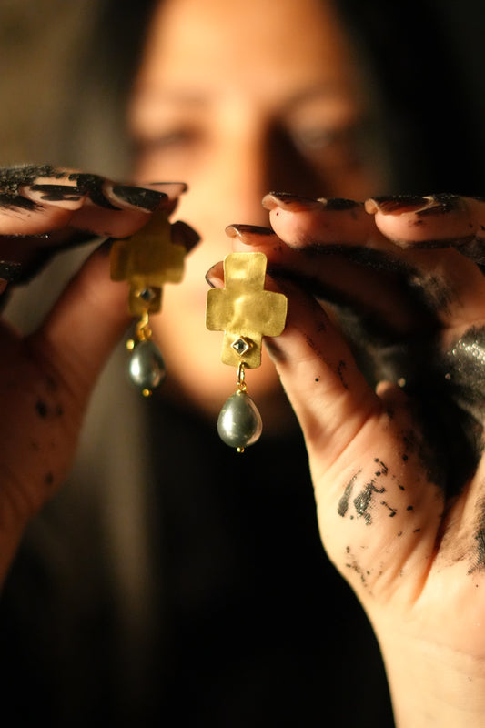 Orecchini Little Cross