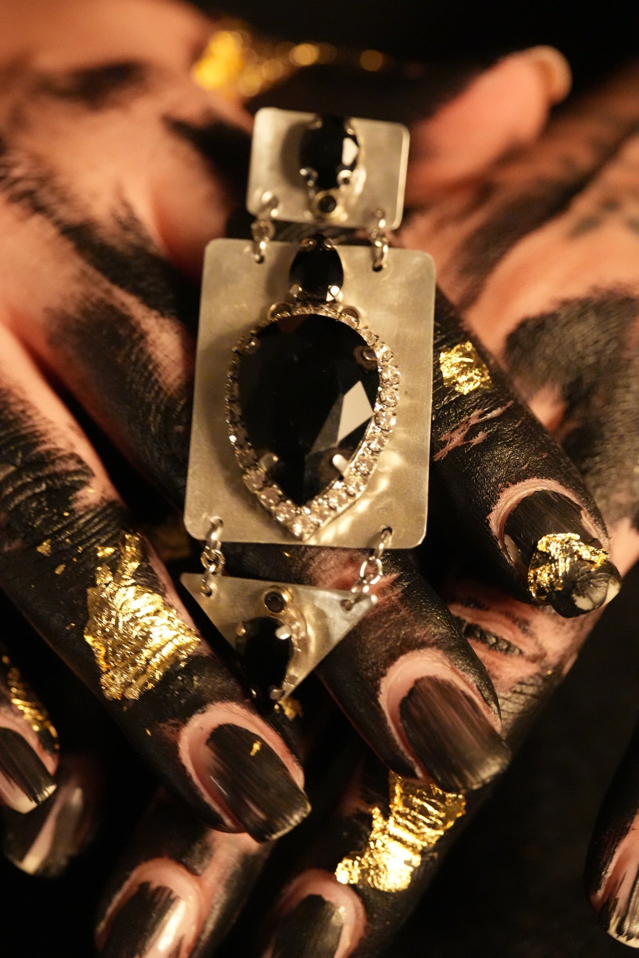 Orecchini Glam black