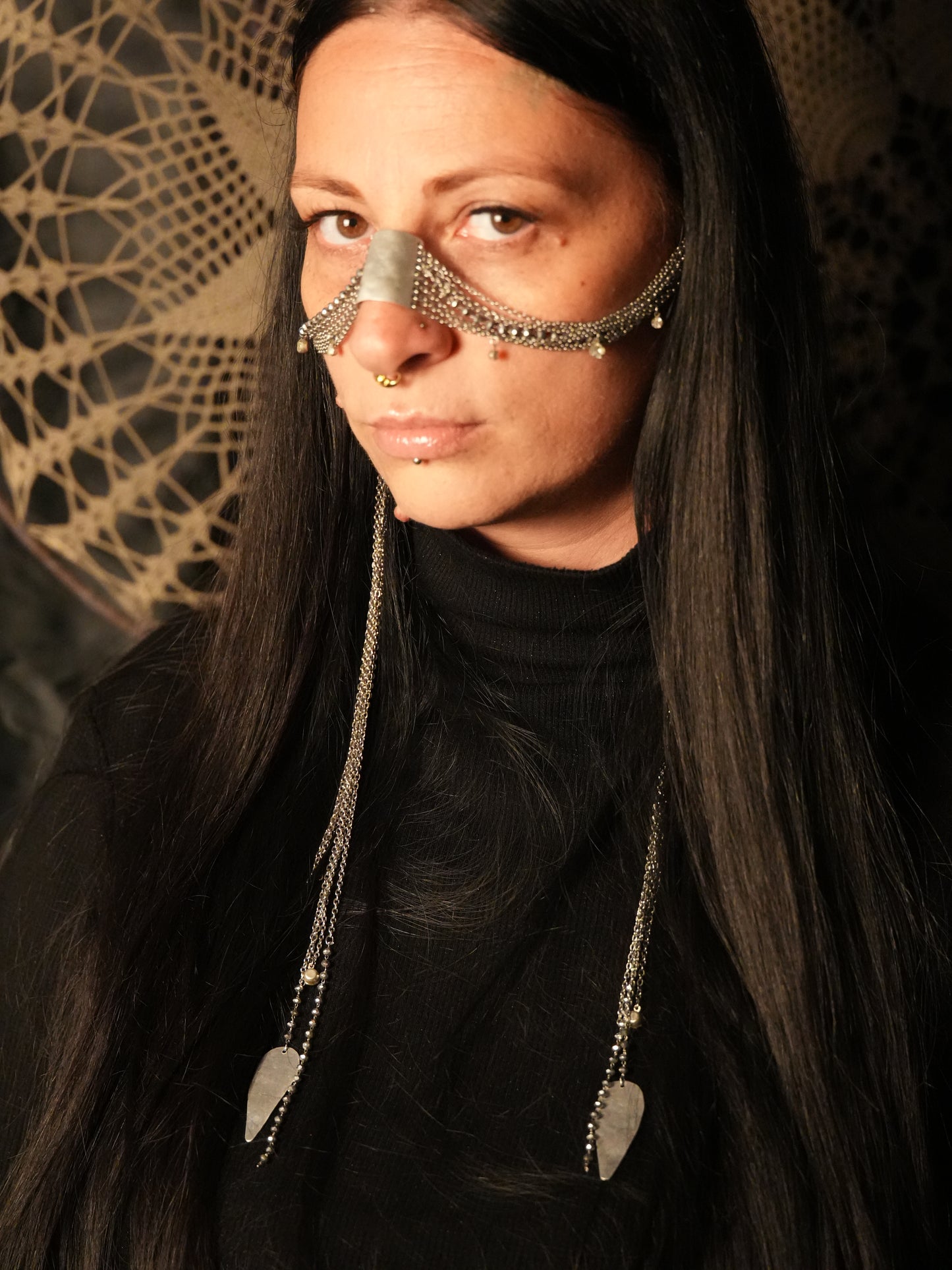 Face Chain Silver Tears