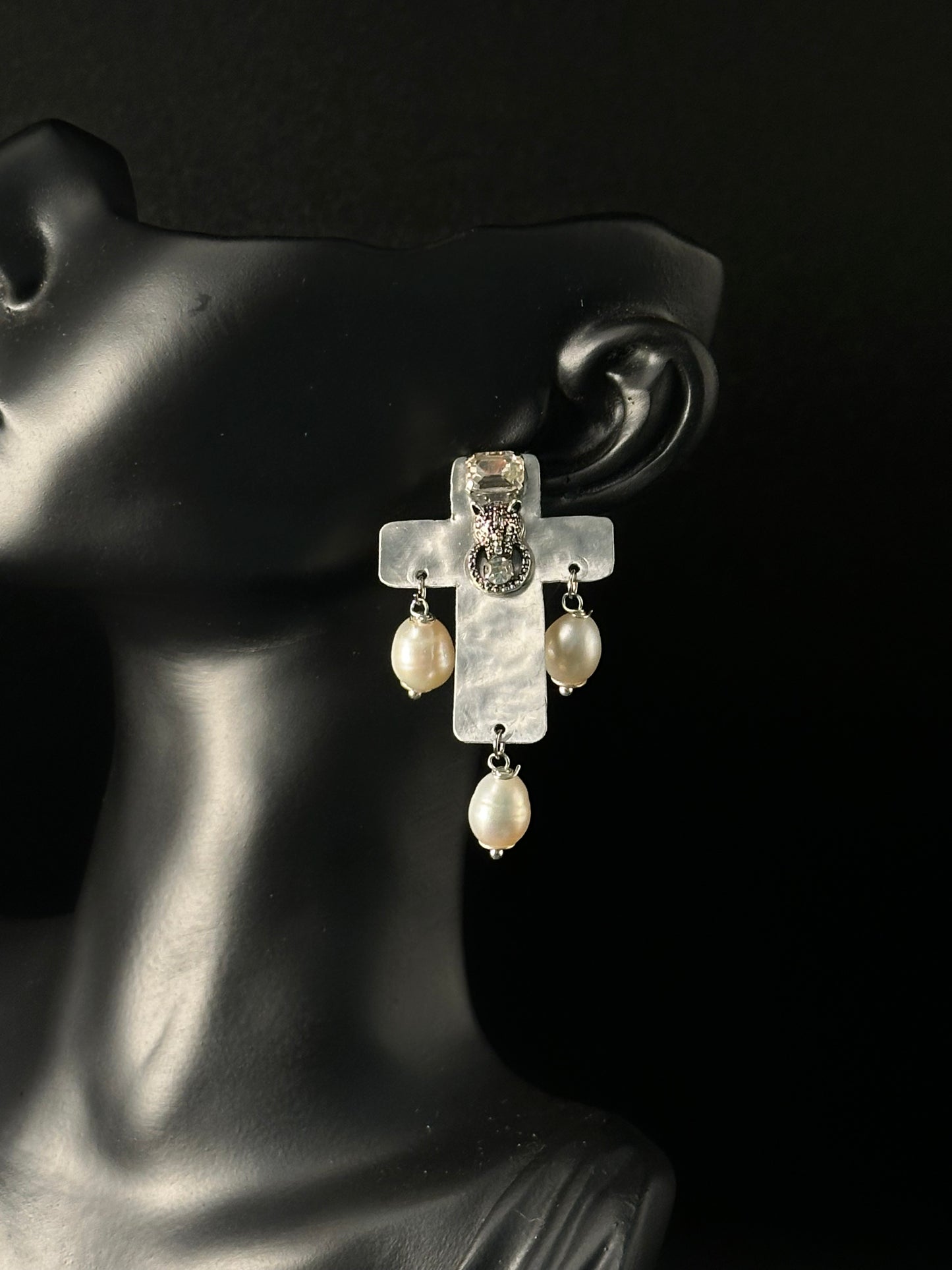 Orecchini Cross Pearl's