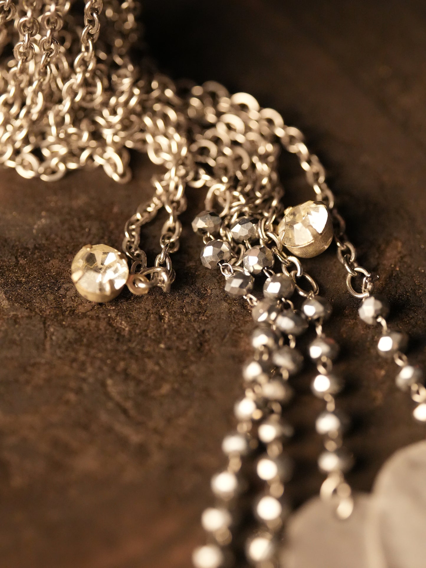 Face Chain Silver Tears