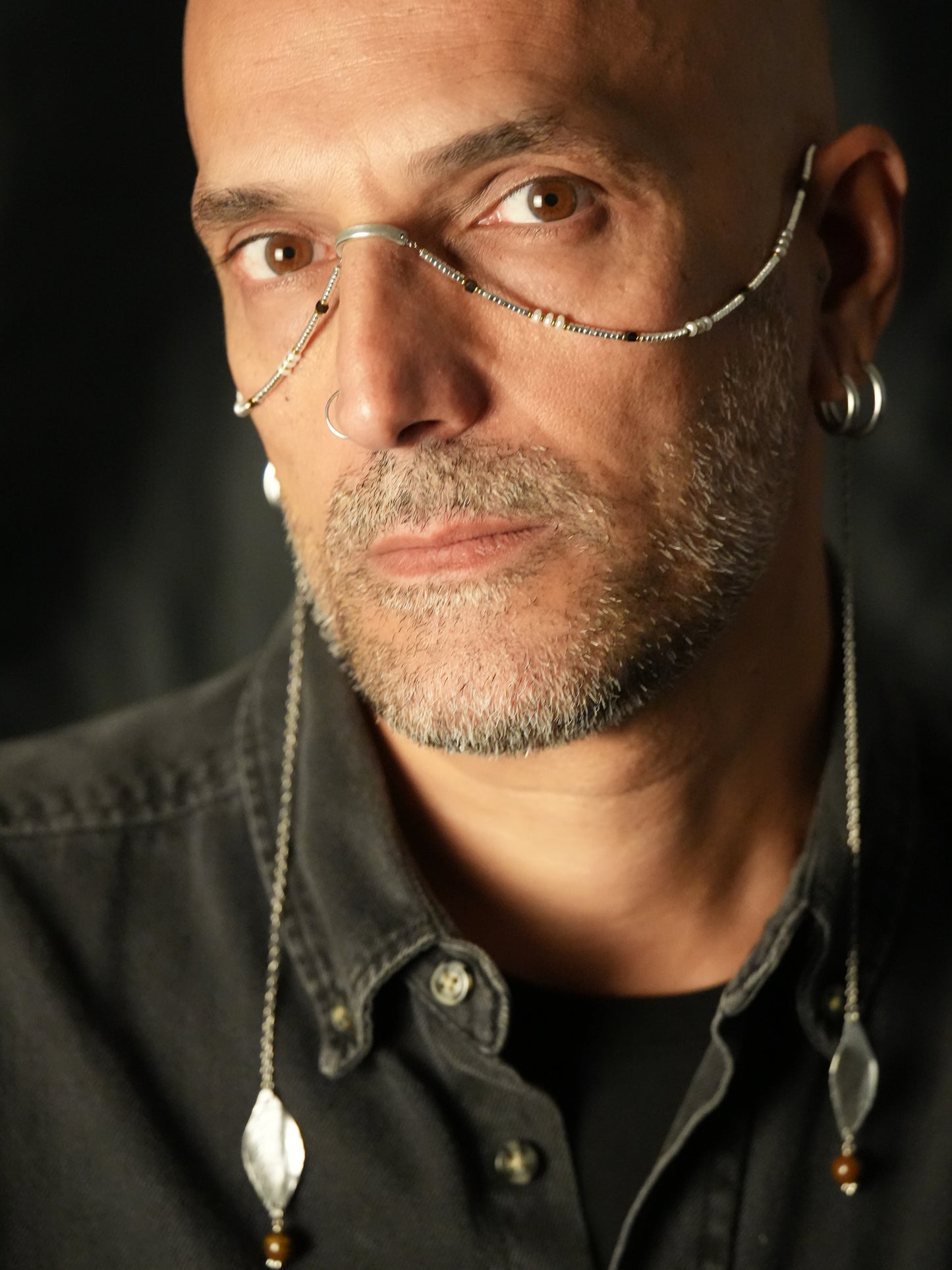 Face chain slim argento Tite