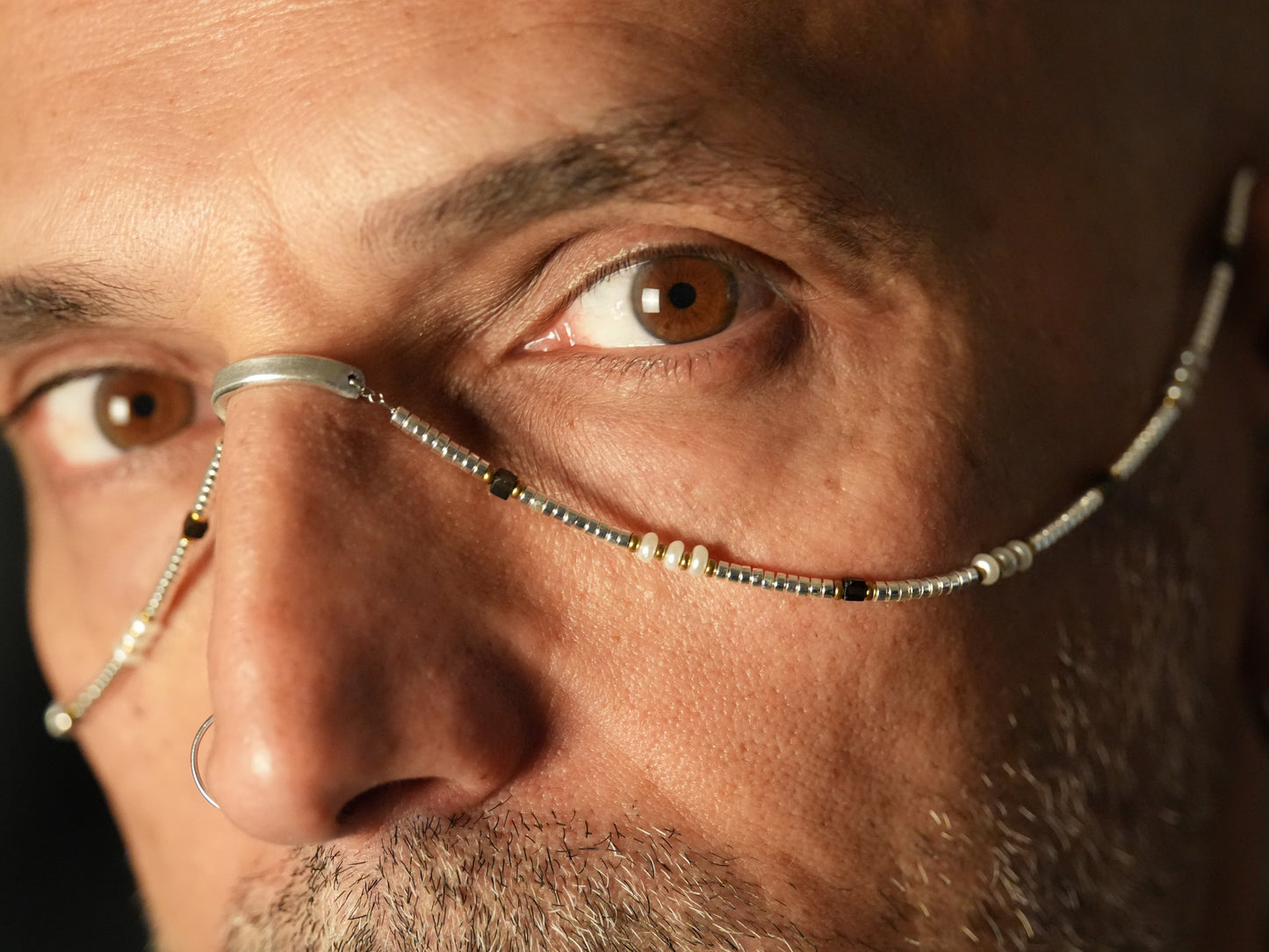 Face chain slim argento Tite