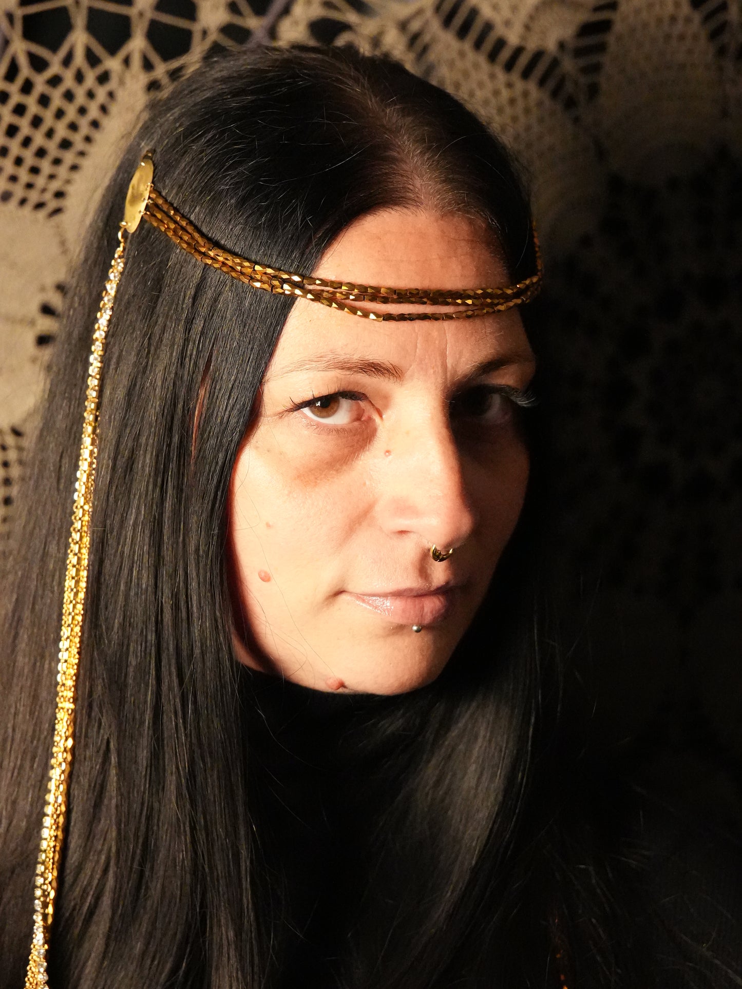 Head chain Curly hair