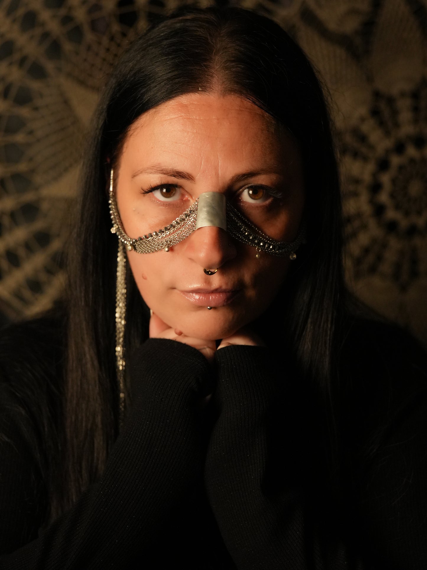 Face Chain Silver Tears