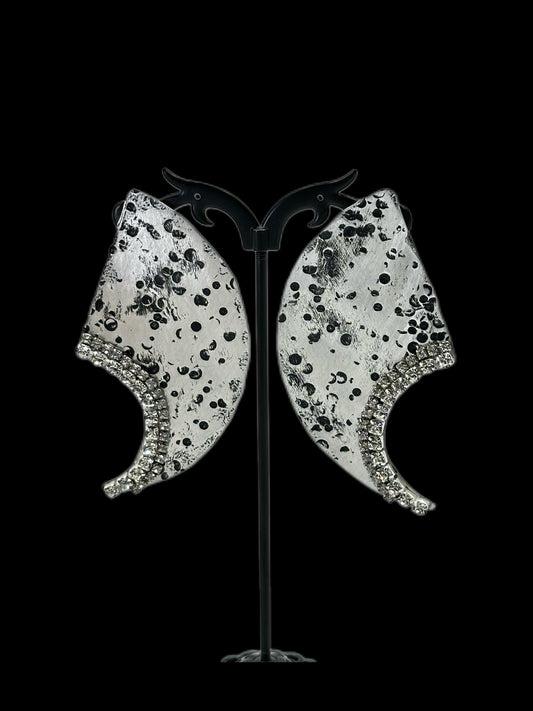 Orecchini Shield strass