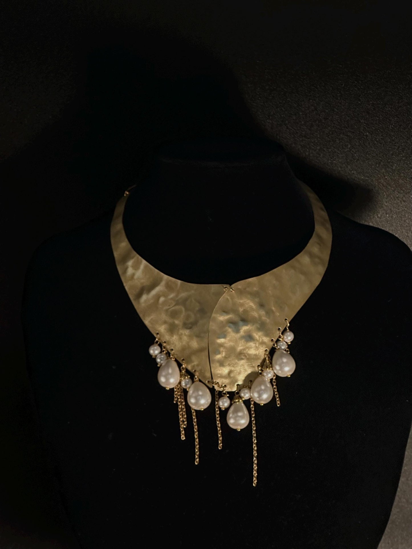 Collana ottone perle barocche